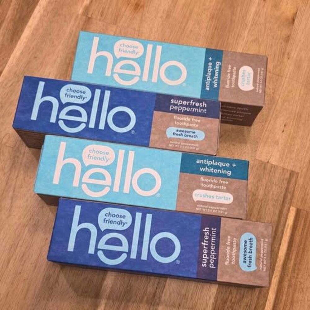 4 Pack Hello Toothpaste Fluoride Free